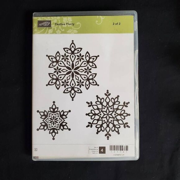 Stampin’ Up! Festive Flurry Snowflake Cling Stamp Set – Retired Christmas (2 of - Picture 1 of 5